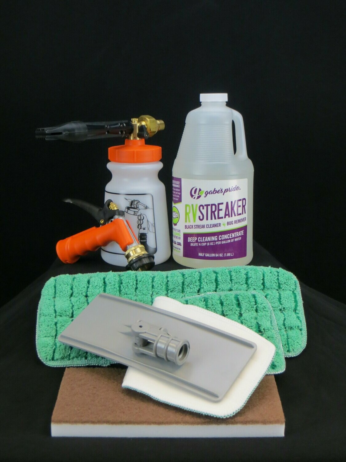 RV Roof and Exterior Cleaning Kit with Brush