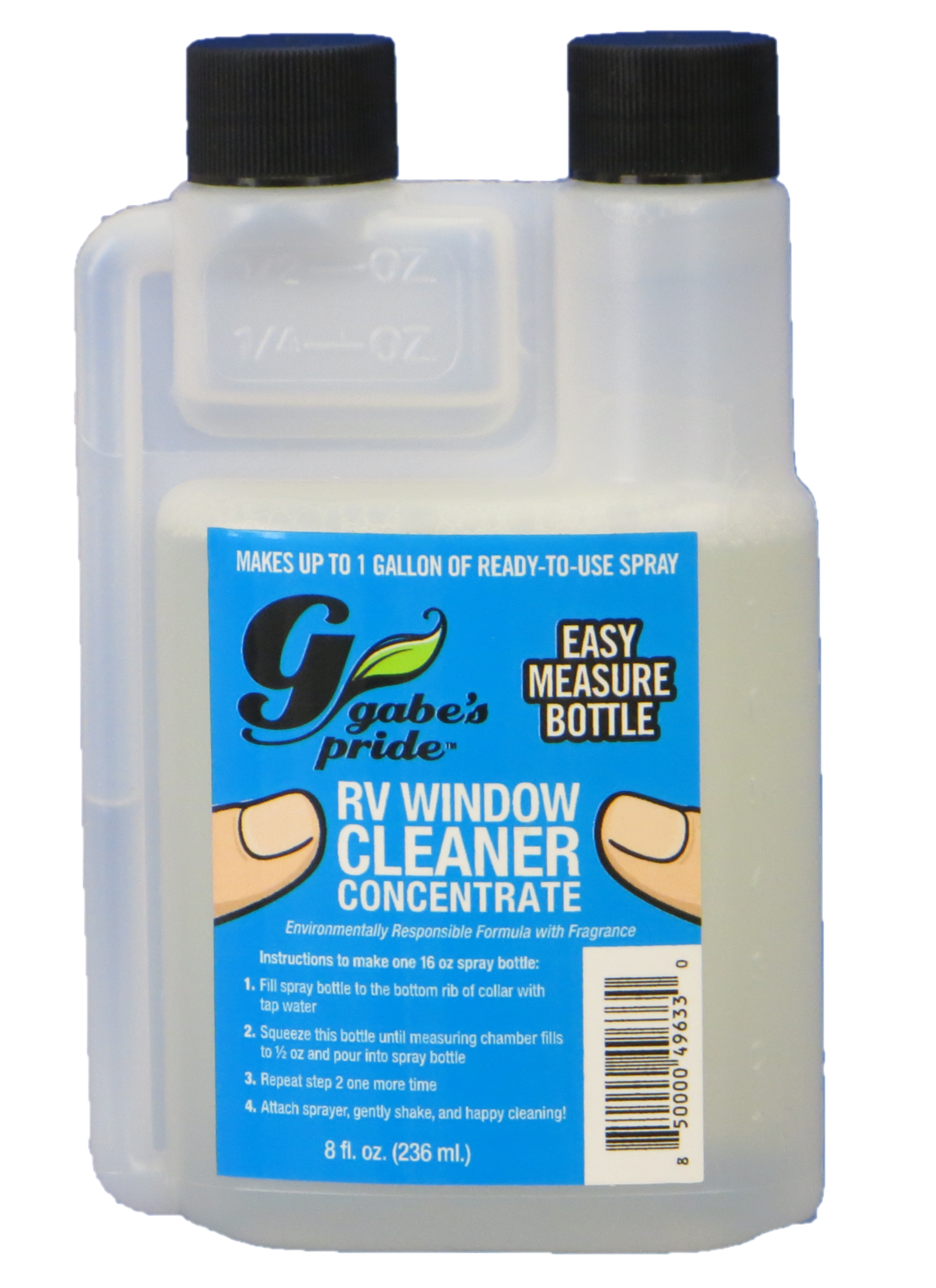 Gabe's Pride RV Window Cleaner Concentrated Refill