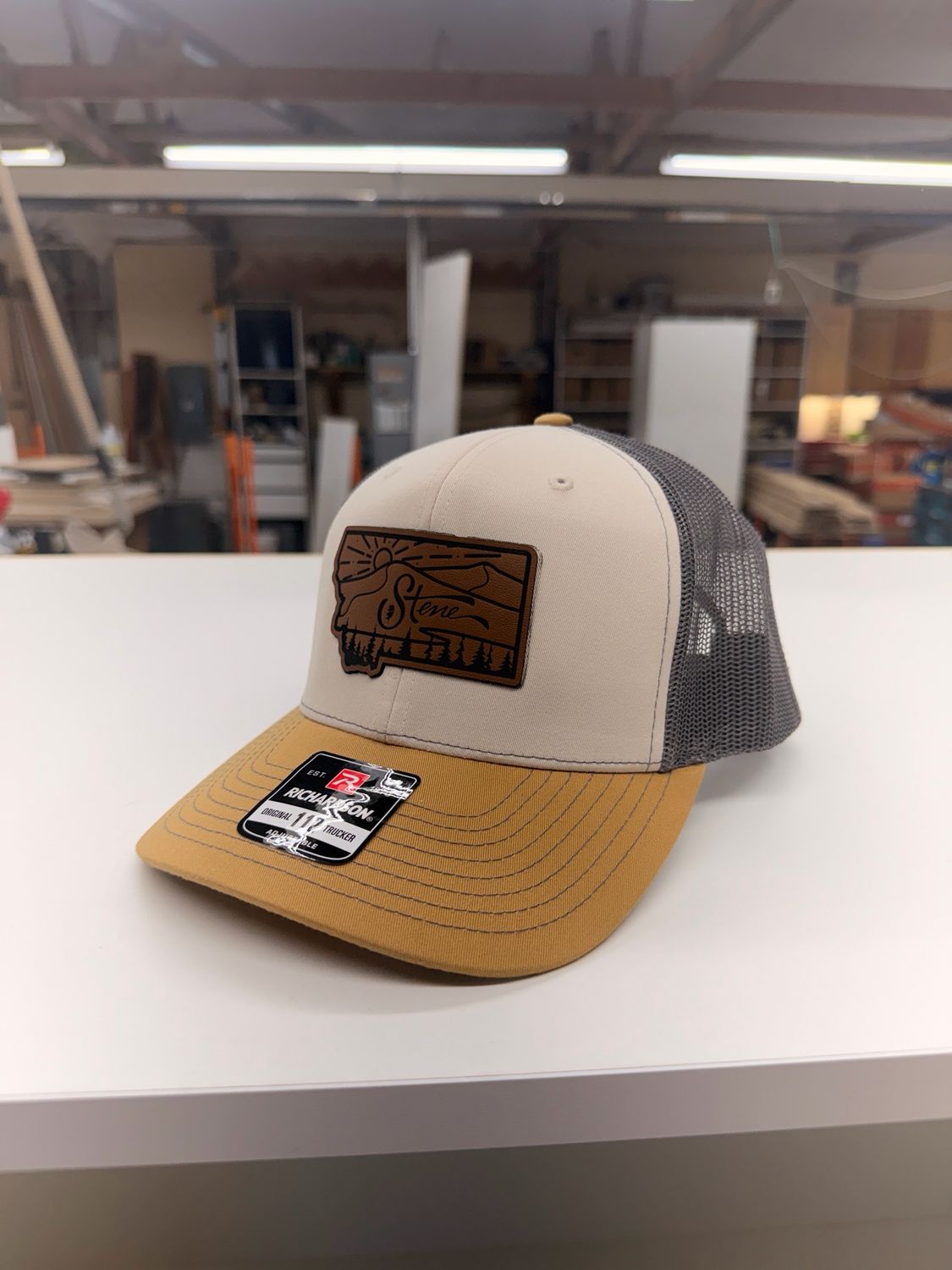 Stene Woodwork Hat, Leather Patch