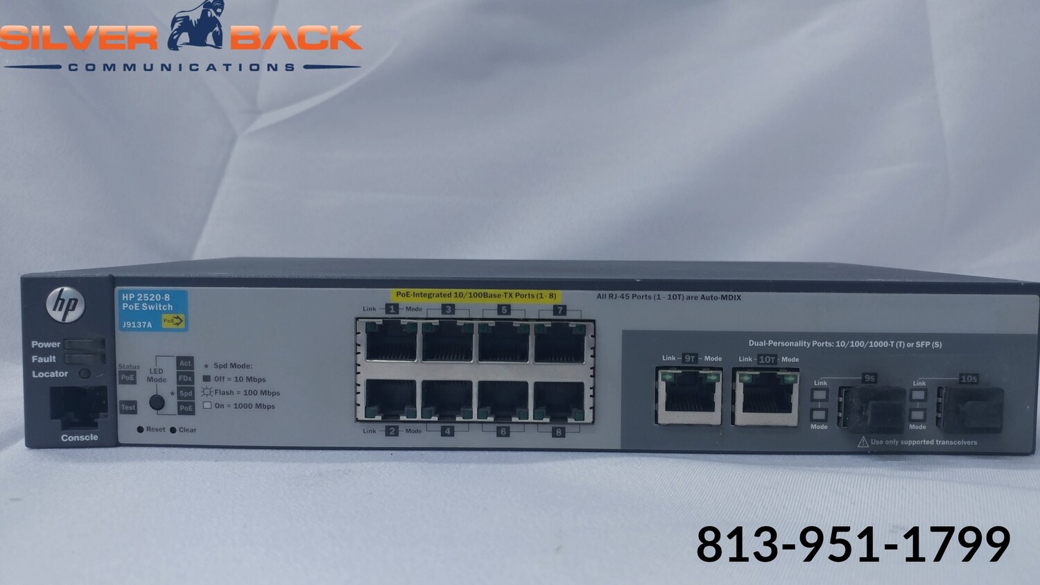 HP ProCurve 2520-8-PoE Fast Ethernet Managed Switch (J9137A#ABA)