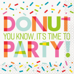 Donut Party Beverage Napkins /16pcs