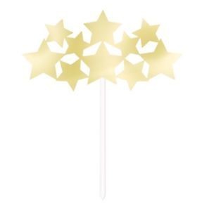 Gold Foil Stars Cake Topper /1Pc