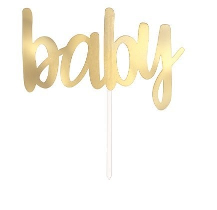 Gold Foil Baby Shower Cake Topper /1Pc