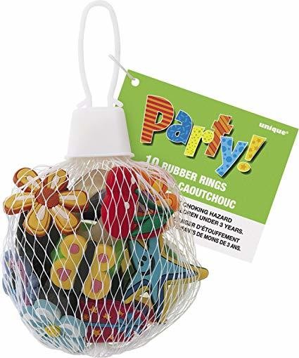 Rubber Die-Cut Rings Net Bag /10Pcs