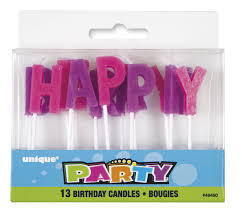 Pastel Happy Birthday Letter Pick Candles /13Pcs