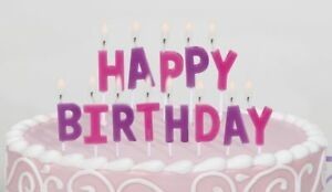 Pastel Happy Birthday Letter Pick Candles /13Pcs