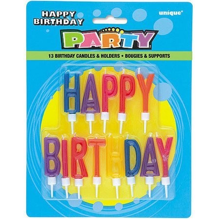 Letter Happy Birthday Candles /13Pcs