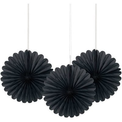 Decor Fans Black /3Pcs