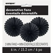 Decor Fans Black /3Pcs