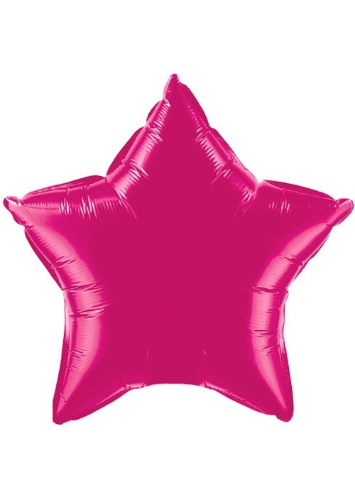 Star Hot Pink Foil Balloon