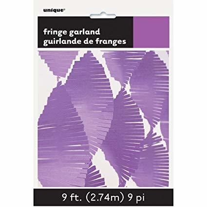 Pretty Purple Tissue Fringe Garland