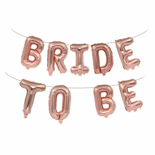 Bride To Be Foil Balloon Banner Rose Gold