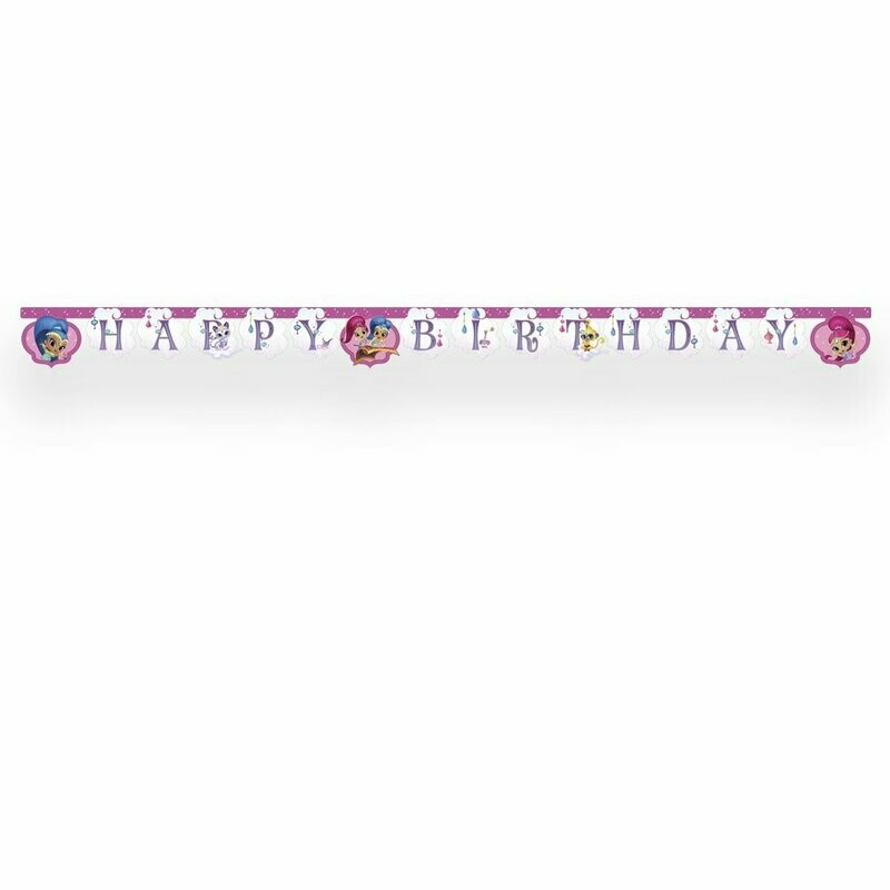 Die-cut Happy Birthday Banner Shimmer And Shine