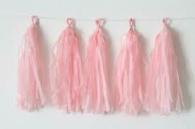 Lovely Pink Tissue Paper Tassel/DIY