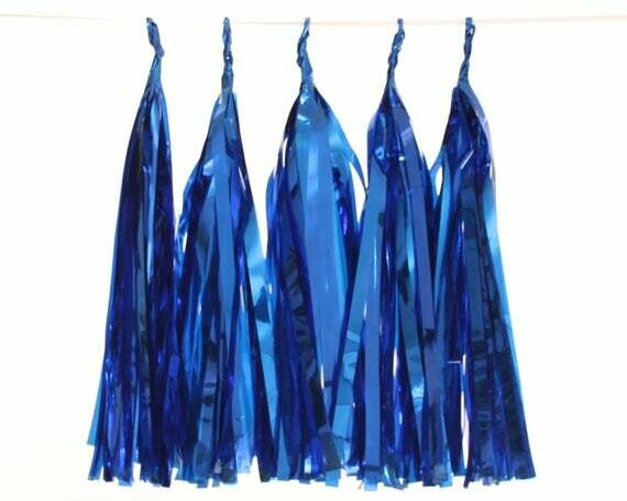 Royal Blue Foil Tassel