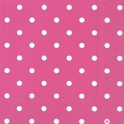 Hot Pink Dot Lunch Napkins /20Pcs