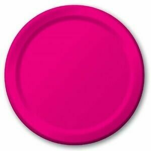 Hot Pink Paper Plates /10Pcs