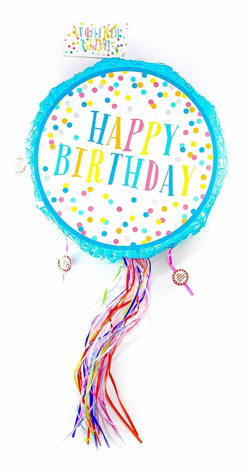 Happy Birthday Dots Pull Pinata