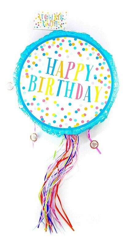 Happy Birthday Dots Pull Pinata