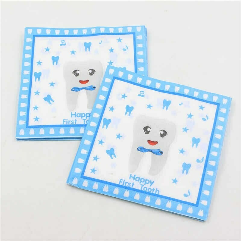 First Tooth Blue Napkins /20Pcs