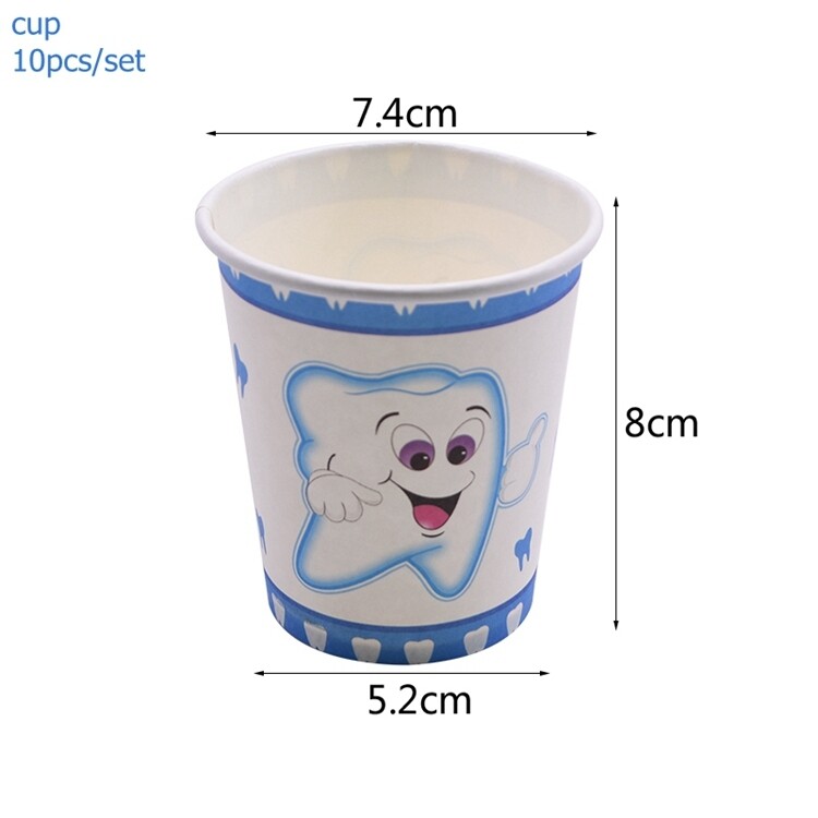 First Tooth Blue Cups /10Pcs