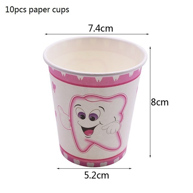 First Tooth Pink Cups /10Pcs
