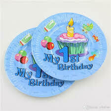 My 1st Birthday Boy Plates /10Pcs