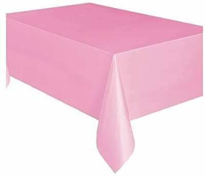 Lovely Pink Plastic Tablecover