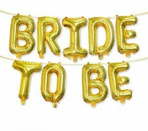 Bride To Be Foil Balloon Banner Gold