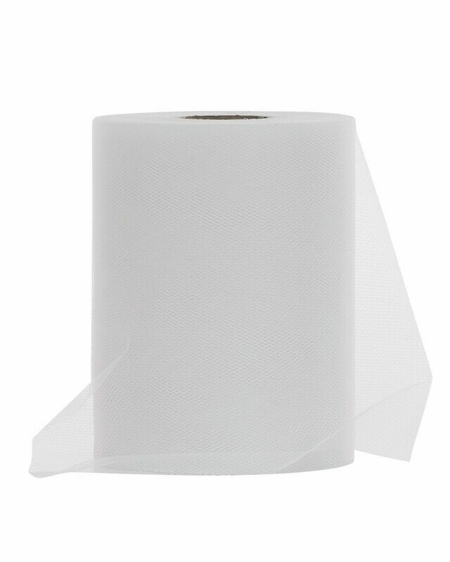 Table Tulle Roll Decoration White