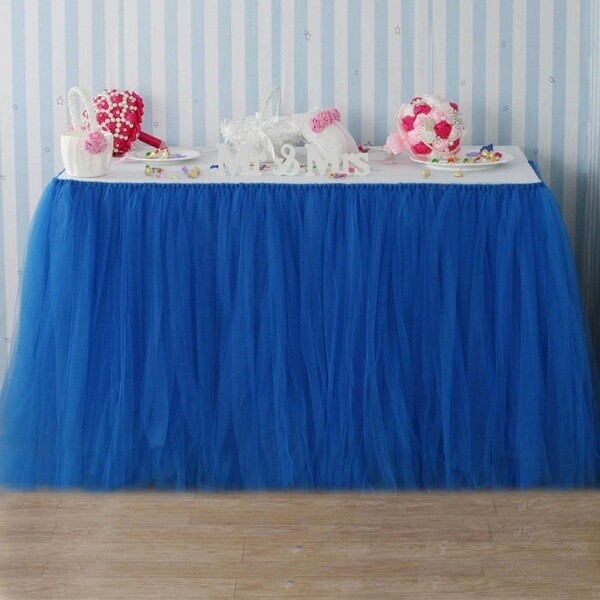 Table Tulle Roll Decoration Royal Blue