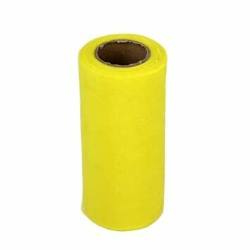 Table Tulle Roll Decoration Yellow