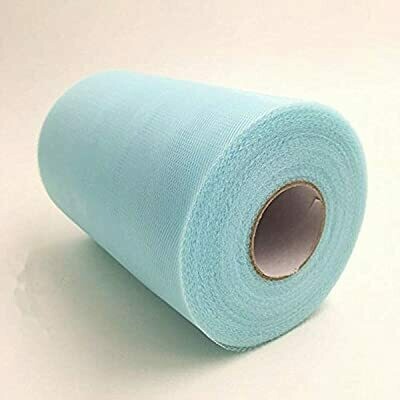 Table Tulle Roll Decoration Powder Blue