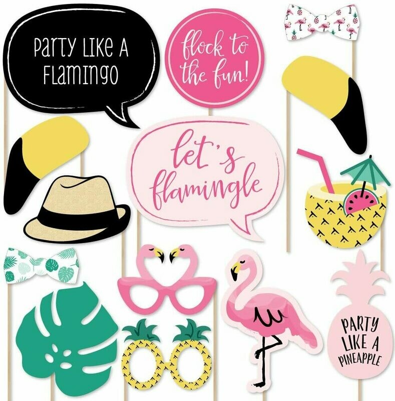 Flamingo Photo Props /21Pcs