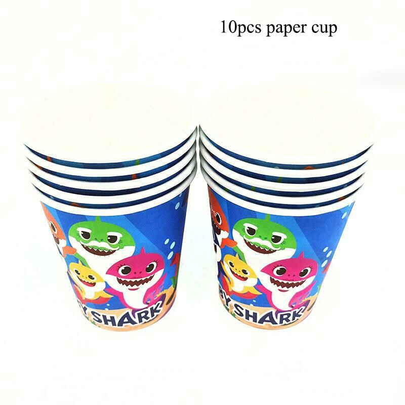 Baby Shark Cups /10Pcs