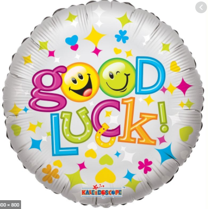 Good Luck Smiles Foil Balloon