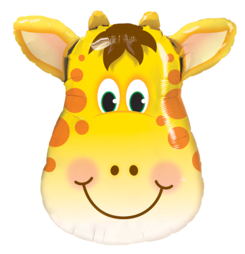 Giraffe Head Foil Balloon