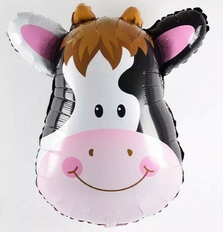 Cow Head Foil Balloon