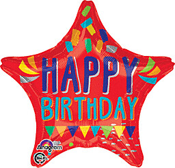 Happy Words Happy Birthday Foil Balloon