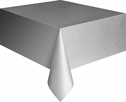 Silver Plastic Tablecover