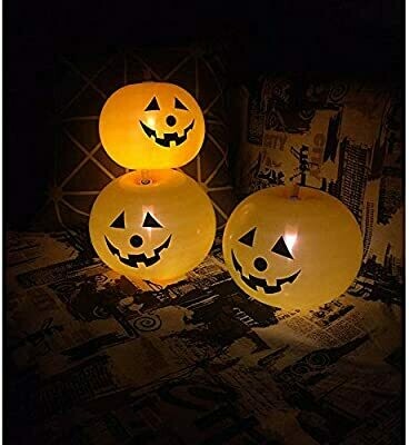 Halloween Pumpkin Light Up Balloons /5Pcs