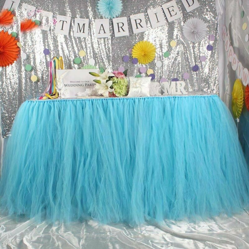 ​Table Tulle Roll Decoration Caribbean Teal