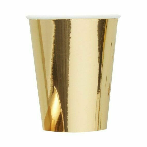 Metallic Gold Cups /10Pcs