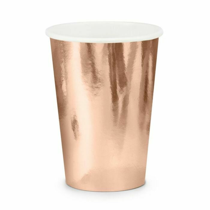 Metallic Rose Gold Cups /10Pcs