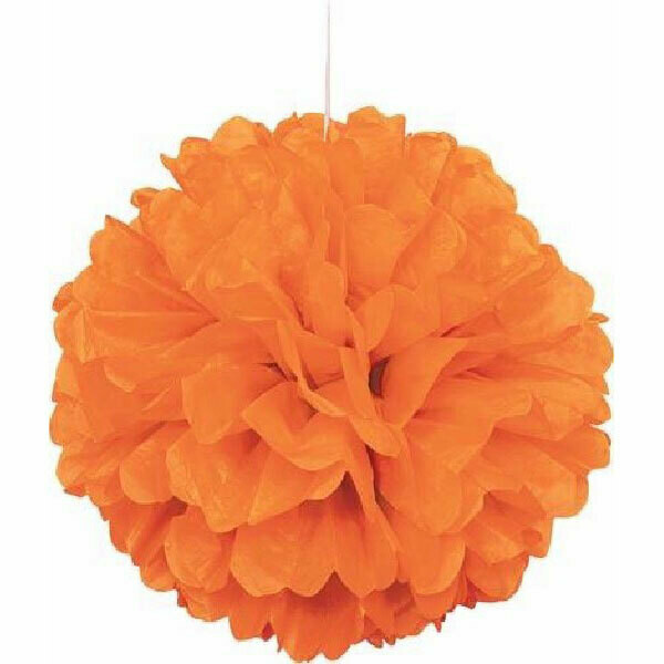 Puff Decor Orange 16 in. /1Pcs