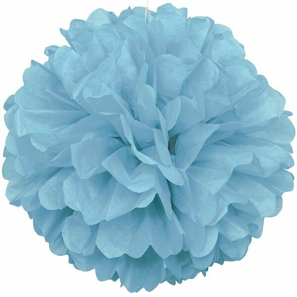 Puff Decor Powder Blue 8 in. /1Pc
