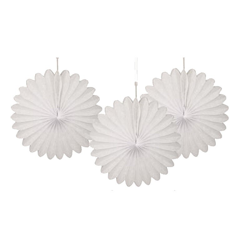 Decor Fans White /3Pcs