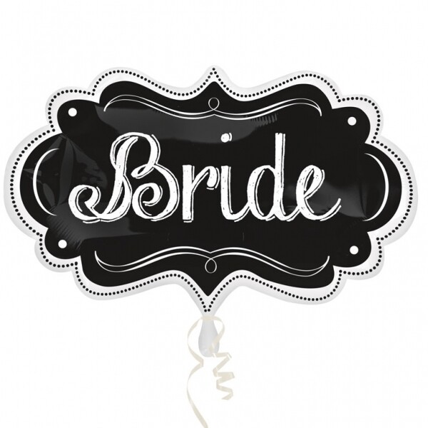 Supershape Bride Chalkboard Marquee Foil Balloon