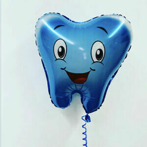 First Tooth Blue Foil Balloon