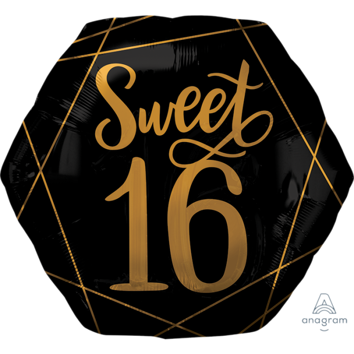 Supershape Elegant Sweet 16 Foil Balloon